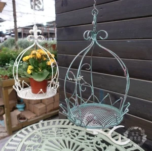 Metal Garden decoration hanging baskets Planter Flower Hanging Basket flower stand