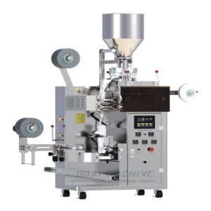 Oolong tea packing machine with thread and label