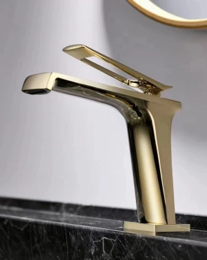 Apartment Bathroom Basin Faucet Brass Single Handle Water Mixer Taps