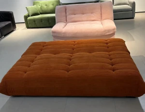 Tufted Cloud Lazy Sofa Soft Velvet Floor Sofa Custom Color