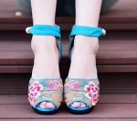 beautiful Sandals women cloth shoes fashion style embroidered shoes