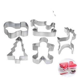 1 Set Various Shapes 430 Stainless Steel Baking Cake Christmas Cookie Cutters DIY Pastry Mold Kitchen Baking Tools H313