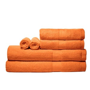 100% Viscose from Bamboo Towels: 3 Piece Set - Orange