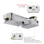 1000W 240-277V DE Close Double Ballast Fixture Complete System With Control Port Without Lamp HPS MH Overseas Warehouse In Stock