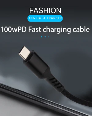100w Fast Charging Usb C To Usb Type C Cable Usb Fast Charging Data Cable For  type c naylon cable data cord