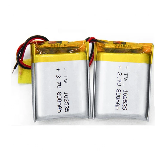 102535 3.7v 800mah titanate  hard case drone enrich power lithium polymer ion battery cells