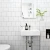 Import 10x10/20x20 bathroom design matte finish white ceramic floor and wall tile from China