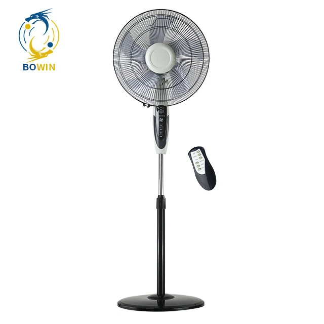 110V 220V Foshan BOQI Standing Fan 18 inch Plastic Pedestal Rechargeable Stand Fan 16 inch With Remote