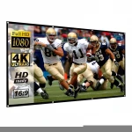 120inch Folding Projector Screen Portable Movie Theater Projector Screen 16:9 Format