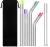 Import 1/2/4/8pcs Stainless Steel Straw Reusable Metal Drinking Straw With Cleaner Brush For Home Party  Bar Accessories from China