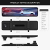12inch streaming media front and back dual HD1080P rearview mirror car dash camera Vehicle black box DVR