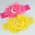 Import 14cm Chiffon Rose Flower Bud String Of Pearls  With Lace Headband  For Children Headwear Hair Accessories from China