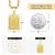 Import 14K 18K Gold Steel Medal Pendants Square Gold Plate Couple Initial Name Letter Necklaces from China