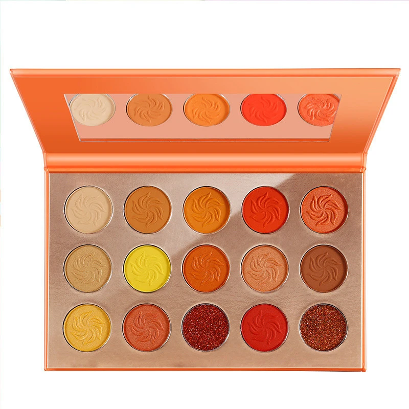 15 Colors High Pigment Waterproof Vegan Low Moq Eyeshadow Palettes Private Label
