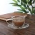 Import 150ml/250ml double wall glass tea coffee cups and saucers set from China