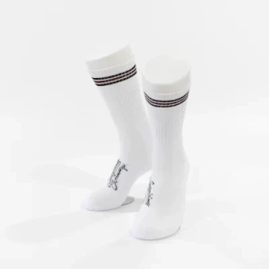 181036sk-Custom Outdoor Flat Cotton Stripe Athletic Men Wholesale Socks