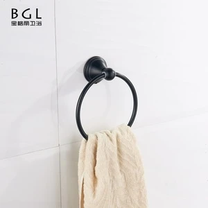 18332 Zinc Alloy Paint Black Towel Ring