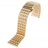 18mm 20mm 22mm Solid Gold Watch Bands Strap Stainless Steel Watchband Adjustable Replacement Fashion Bracelet