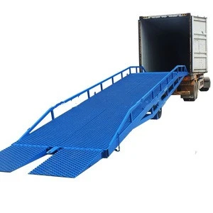 18T Warehouse container used fixed loading ramp/dock levler with forklift
