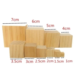 1cm raw wood color wooden block mathematical teaching AIDS, small handmade wooden block small production, multiple specification