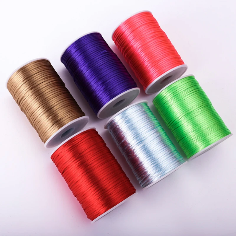 1mm,1.5mm ,2mm,2.5mm,3mm satin chinese knotting cord for Jewelry Findings &amp; Components