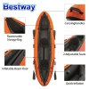 2-person orange air fishing boats inflatable rowing boats