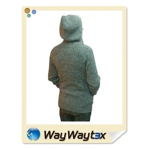 2015 New design recycled polyester yarns hoodies style man sweater