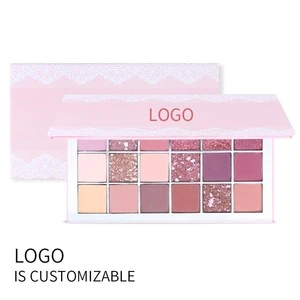 2019 New 18 Colors Pressed Powder Eyeshadow Palette Private Label Eye Shadow Glitter Shimmer Matte Custom Logo Cosmetics