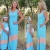 2019 New Style Mother and daughter Black And Blue skirt Family Matching Outfits Summer Beach Dress