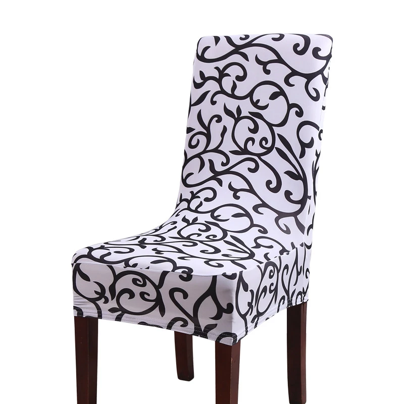 2020 Hot Sale Folding Printed Spandex Chair Cover  Stretch Kitchen chair covers