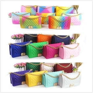2020 Hot sell Summer Jelly Bags Fashion Jelly bags Lady Chain Jelly bags Handbags Colors option