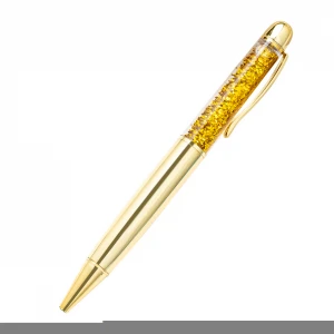 2020 luxury rose gold fat tube DIY floating pen sequin liquid glitter gift ball pen with custom logo