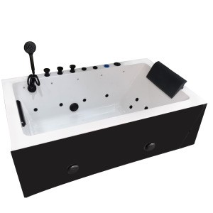 2020 new design bathroom whirlpool bathtub black color with music device