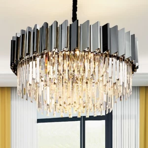 2020 New Design Living Rom Luxury  Crystal Chandeliers Pendant Lights Guzhen  Hot Selling Promotional Iron Led Hanging Lights