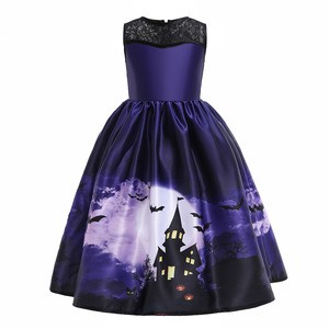 2020 New Hot Sale Children Halloween Party Dress Lace Sleeveless Halloween Costume WS012