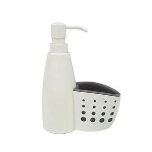 2020 New Kitchen Gadget Plastic Dishwash Organizer  Bottle With Basket Packing Tool Holders