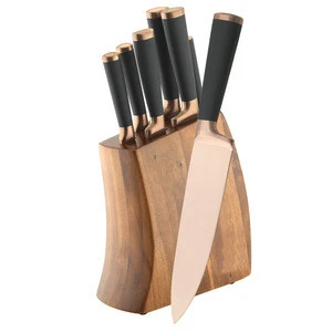 2020 Yangjiang Top Sale Acacia Wood Holder Kitchen Knife Set