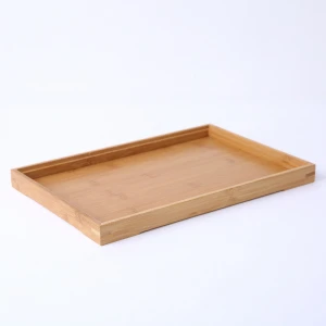 2021 Eco friendly bamboo fiber tabletop dinnerware serving tray