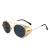 Import 2021 fashion black round lens steampunk sun glasses sunglasses from China