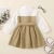 Import 2021 New Autumn Spring Girls DressCollege Winds Style Girls Clothing Long Sleeve Lapel Patchwork Children Kids Dress from China