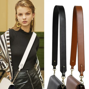 2021 new bag strap shoulder strap cowhide bag accessories wide shoulder strap leather long shoulder strap