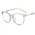 Import 2022 New Fashion Anti-Blue Light Flat Mirror Personality Round Frame   Glasses Simple Frames Stainless Steel Optical Trend Glass from China