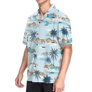 2024 custom Mens beachwear Sleeve Hawaiian Shirts And Shorts Summer Casual Beach Hawaii Shirts