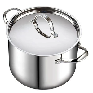 24 Qt Induction Ready Stainless Steel Stock Pot with Cover