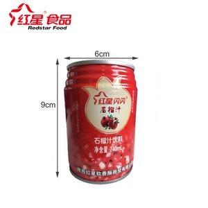 240ml soft drinks supplier pomegranate juice Redstar shining brand