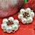Import 25MM pearl rhinestone flower button in silver with shank metal base for hair bow center from China