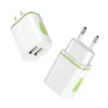 2USB 5V1A water drop LED luminous charger Smart phone universal charging adapter Travel dual USB charging head