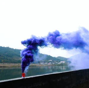 3 minutes  Chinese blue  colored smoke for any outdoor activities