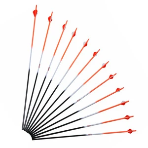 30 Archery Carbon Arrows OD 7.6mm Bright Orange For Bow Hunting Arrow +/- .003" Spine 400 ID 6.2mm NEW