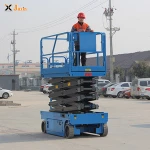 300kg 6m 8m 10m electric delta control system aerial work hydraulic scissor lift moving platform for sale